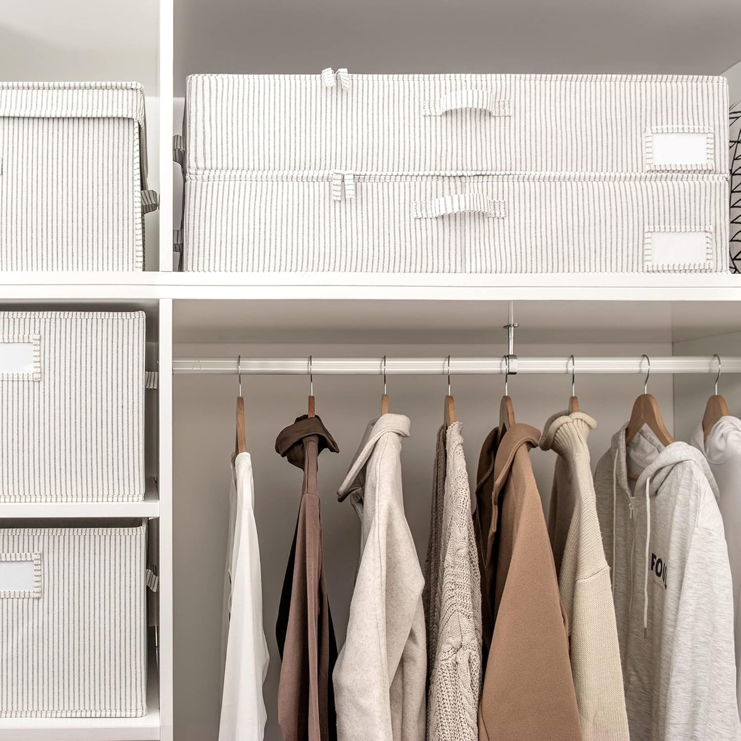 StorageWorks Large Under Bed Storage Containers with Handles and Label Holder, 2 Pack Ultra-thick Fabric Underbed Bins, Closet Organizer for Clothes, Blankets, Sweater