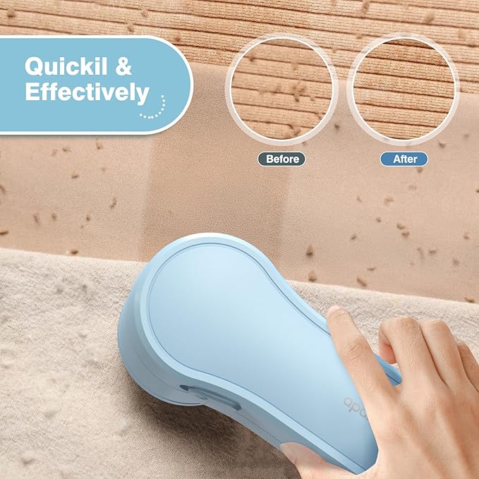 Fabric Shaver Lint Shaver, Electric Lint Remover with 13-Blades, Sweater Shaver USB Rechargeable Fabric Pilling Remover for Clothes, Couch, Beddings