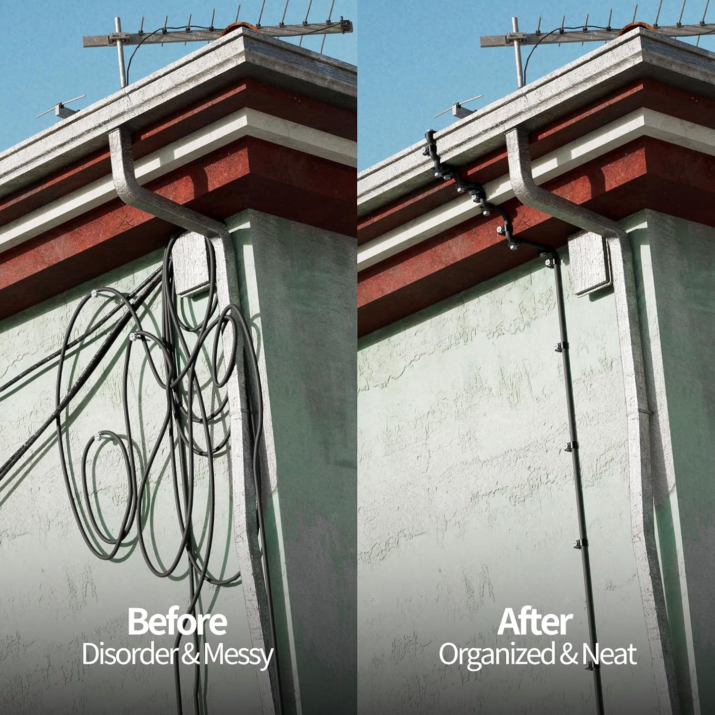 Starlink Cable Routing Kit Wall Pass Through Grommet Mounting Kit 3/4" and 5/16" Drill Bit, Wire Clips & Cable Ties for Starlink Gen 2/3 Dish & Mini Ethernet Installation