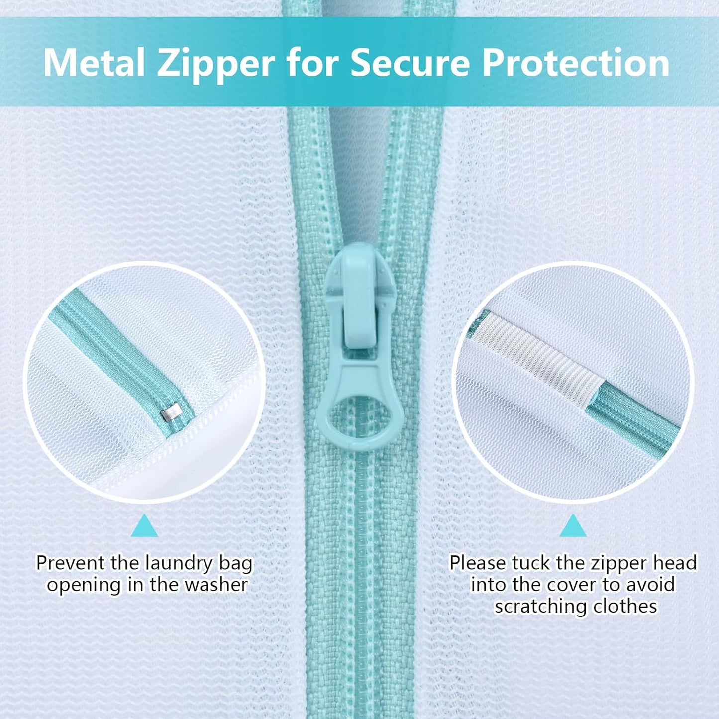 OTraki Mesh Laundry Bag for Delicates, 24 x 32 inch Large Mesh Delicates Bag for Washing Machine, Zippered Net Laundry Bag for Sweater Bed Sheet Blanket Toy Travel Camping College Dorm Organizer