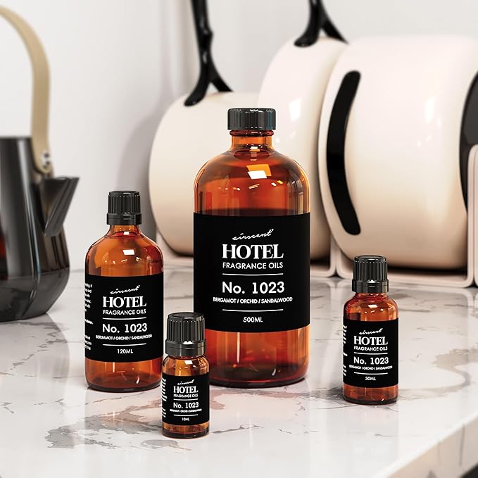 AirScent Hotel Diffuser Oil No. 1023 Inspired by The Baccarat Hotel Scent - Love Affair Fragrance Oil for Ultrasonic and Waterless Diffusers and Crafting - 30 mL, 1 fl oz Glass Bottle with Dropper