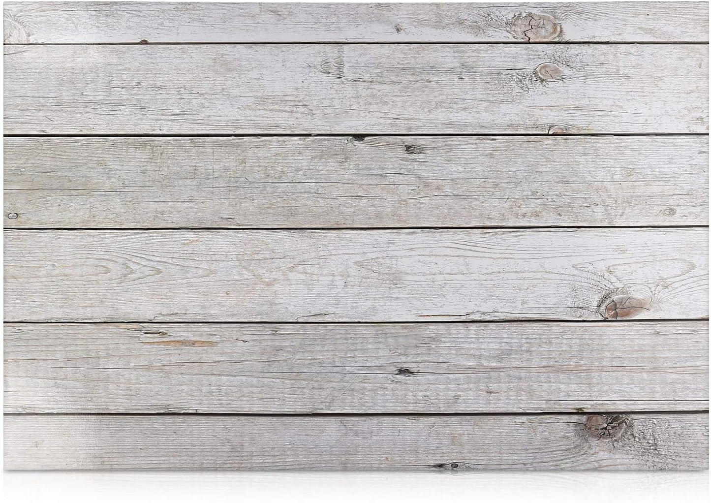 Navaris Magnetic Dry Erase Board - 16 x 24 inches Decorative White Board for Wall with Design, Includes 5 Magnets and Marker - Wooden Planks