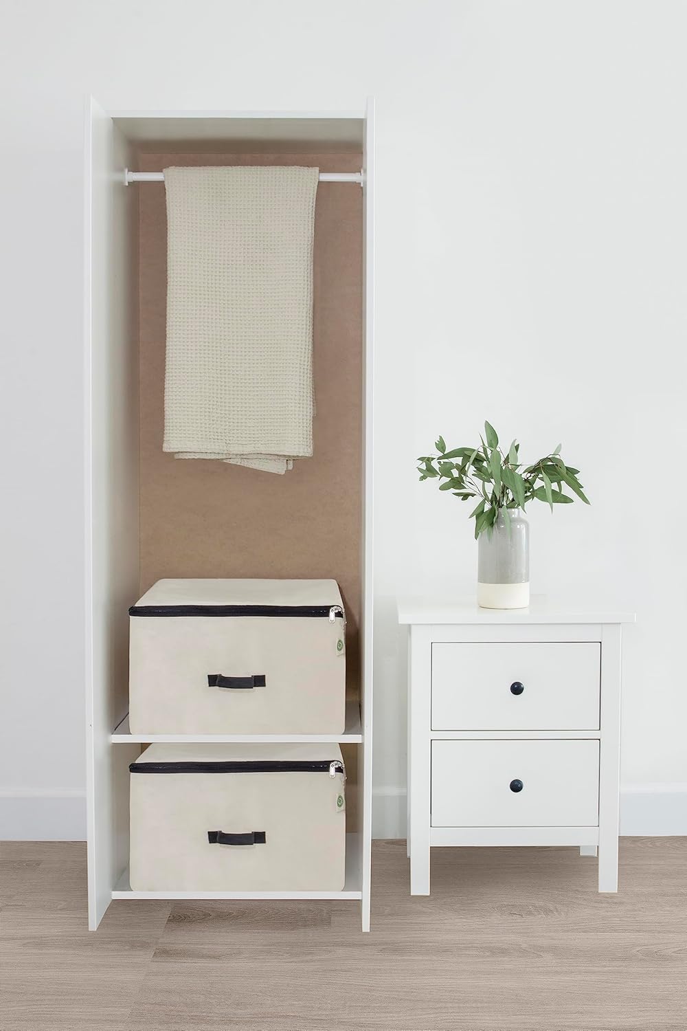 Canvas Under Bed Storage Bag With Zipper for Comforters, Blankets & Pillows - Extra Large Bed Linen Storage - Breathable, Sturdy, Double Stitched With Handles (1 Bag)