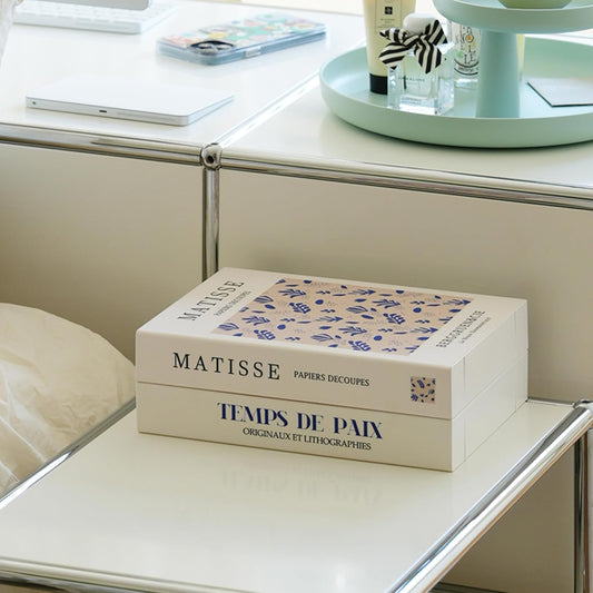 Book Shape Decorative Cable Management Box - Expandable Cable Organizer Box with Magnetic Closure for Home & Office (Blue Coral, Large)