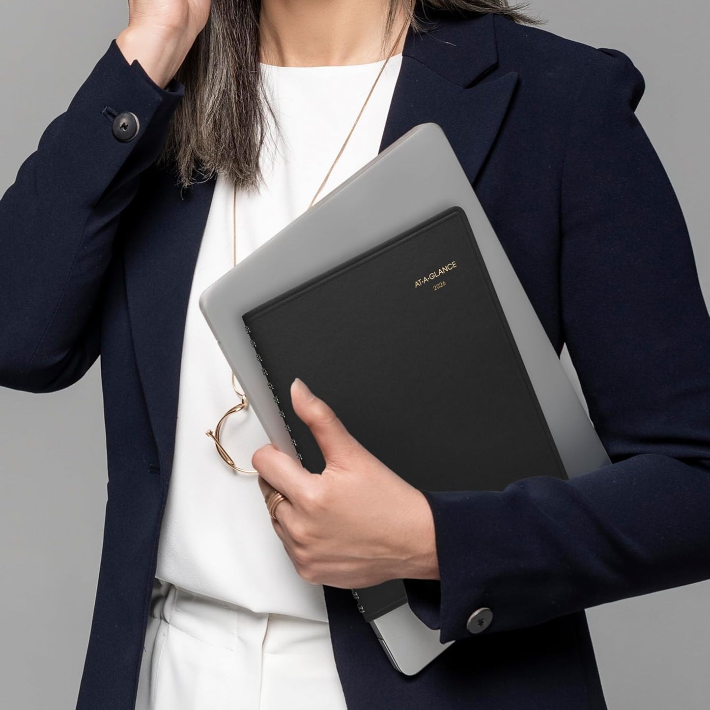 AT-A-GLANCE 2026 Appointment Book Planner, Daily, 8" x 11", Large, Two Person Group, Black (702220526)