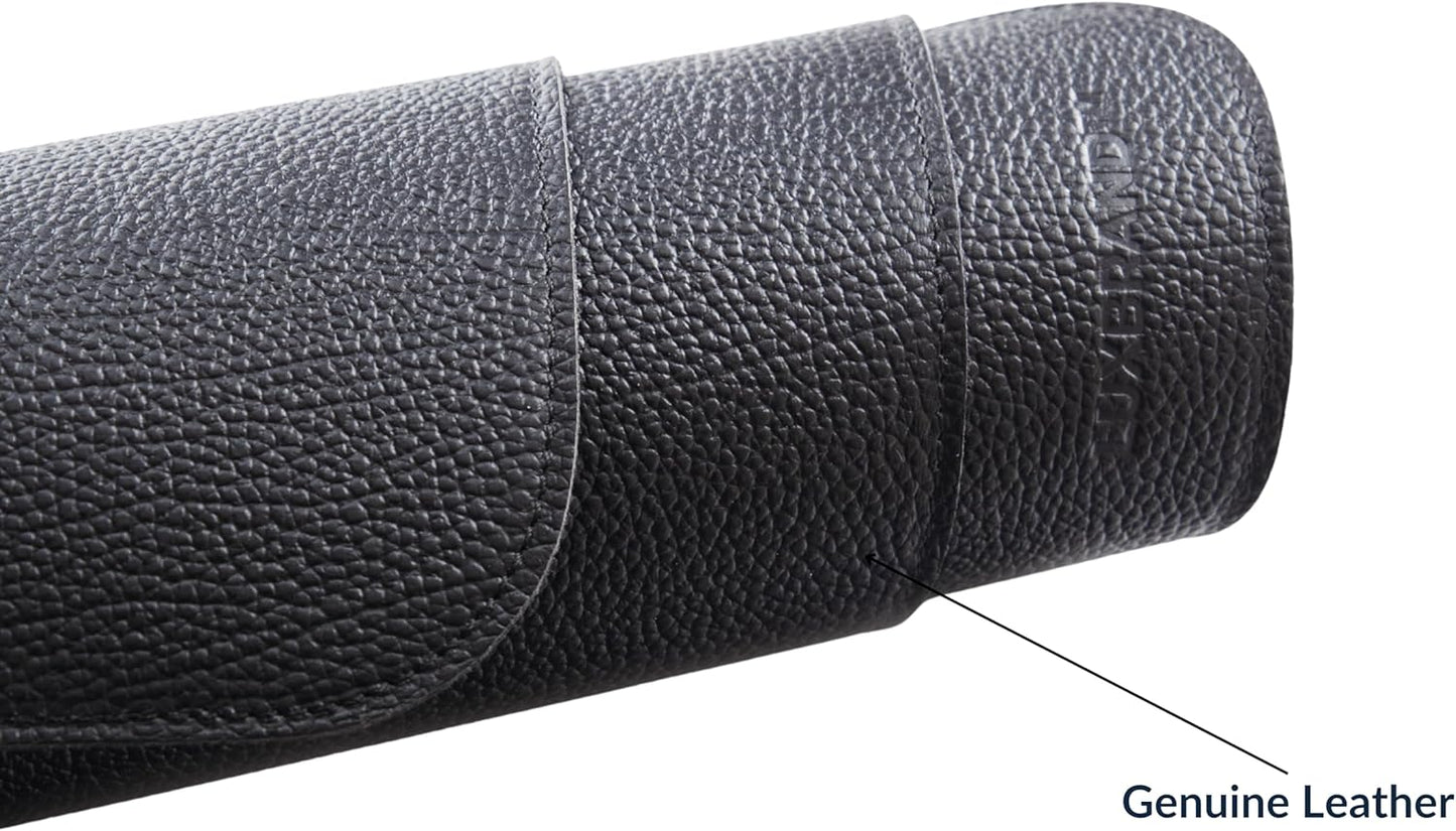 Luxbrand Genuine Leather Desk Mat Set – Handmade in Italy Large Desk Pad & Mouse Pad, Real Leather Desk Blotter for Office & Home, Elegant Gift Idea