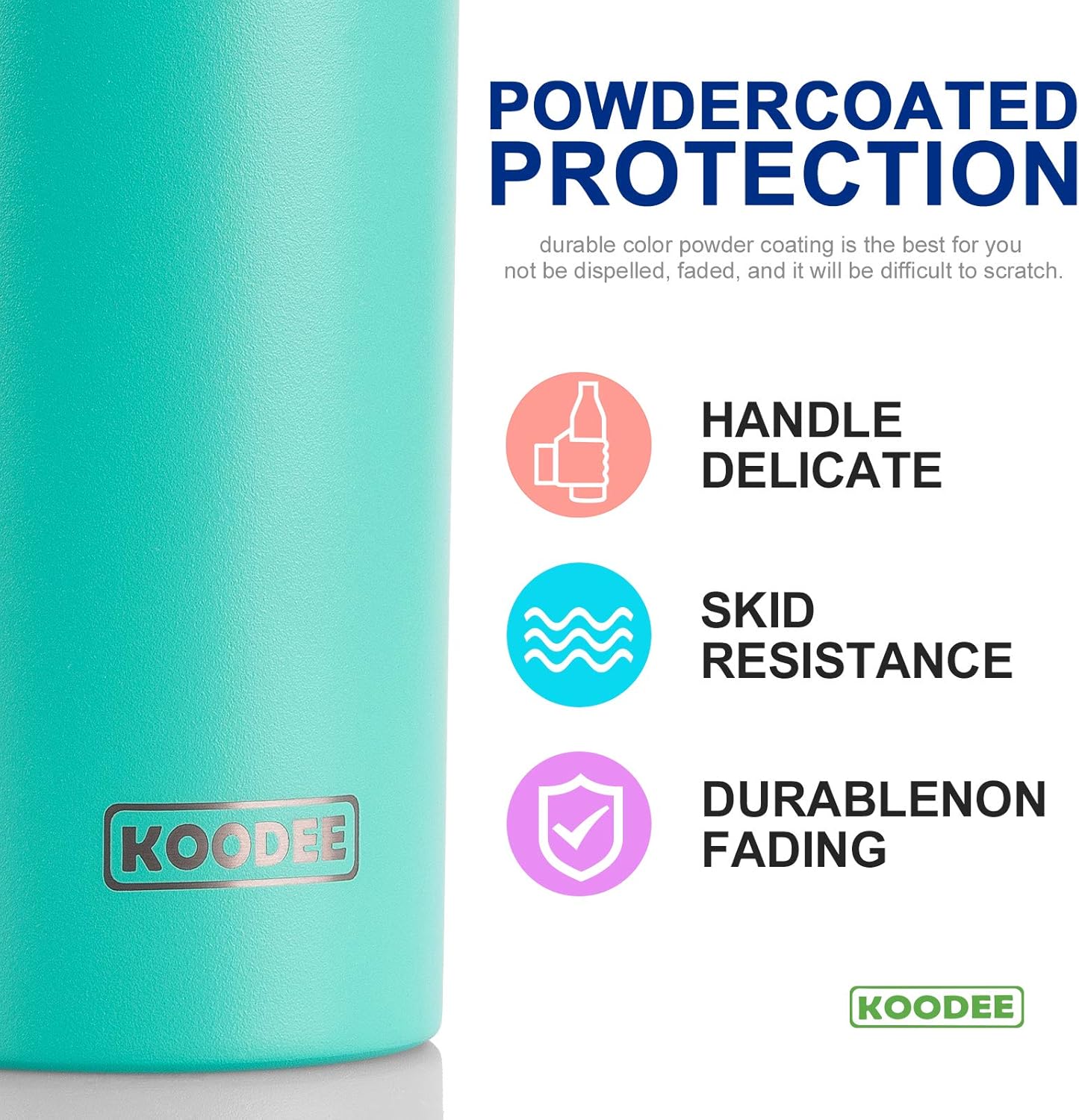 koodee 20 oz Skinny Tumbler (2 Pack) Stainless Steel Double Wall Insulated Water Tumbler Cup with Straw, Slim Travel Tumbler for Women Diy Birthday Gift (Teal-Pink)