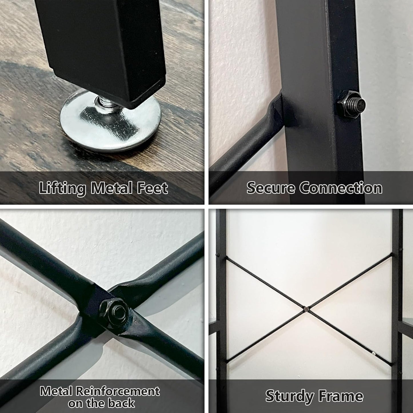 Over The Toilet Storage Cabinet with Tempered Glass Doors & Metal Stand, Over Toilet Organizer with Adjustable Shelf Space Saver Over Toilet , Tall Freestanding Shelf/Rack for Bathroom, Modern, White