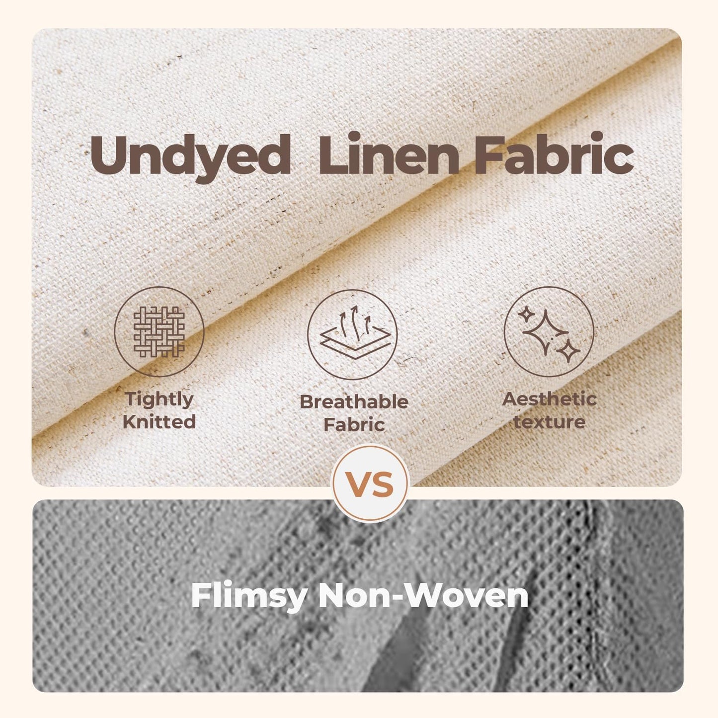 6Pack Linen Sheet Organizers and Storage - King/Queen Size Sheet Storage Organizer with Window, Foldable & Dustproof Sheet Organizer for Linen Closet for Summer Blankets & Sheet Sets,Off-white