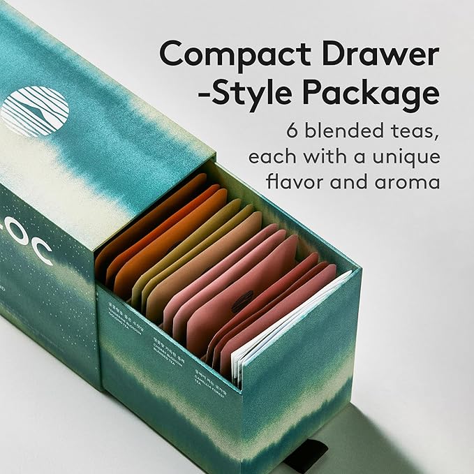 OSULLOC TEA EDITION ISLAND (18 Count, 6 Flavors x 3 ea), Premium Tea Sampler Gift Set, Assorted Variety Handcrafted Pyramid Infuser Bags