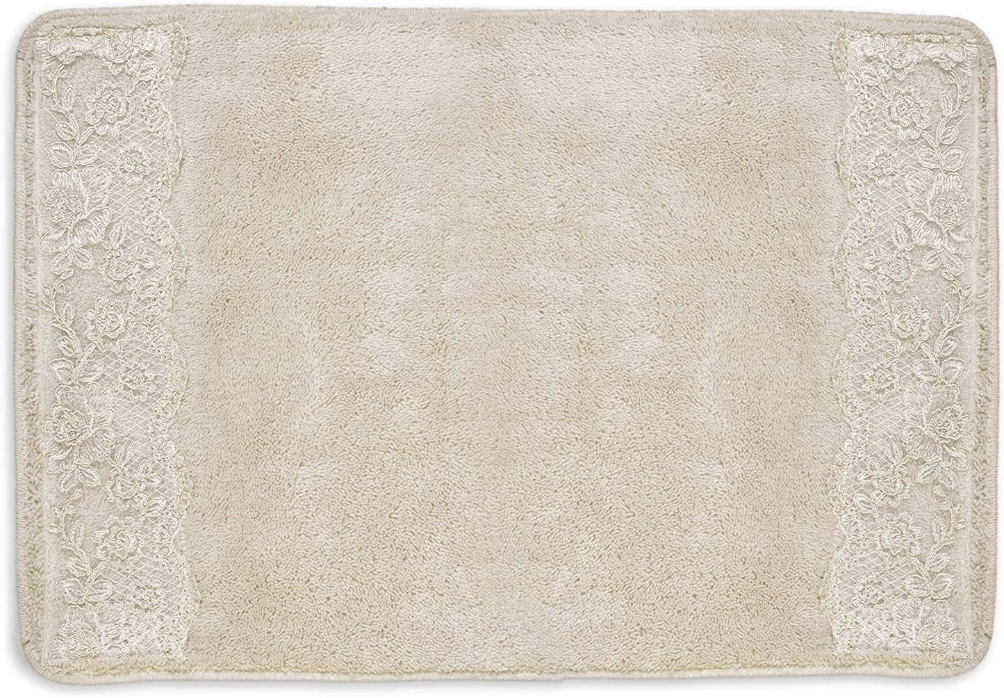 Zahari Home Rose Vine Bathroom Rug Luxury Bath Rug Washable Beautiful Shower Mat Unique Design Stylish Beige Bath Bath Rug Shower Tub Decor