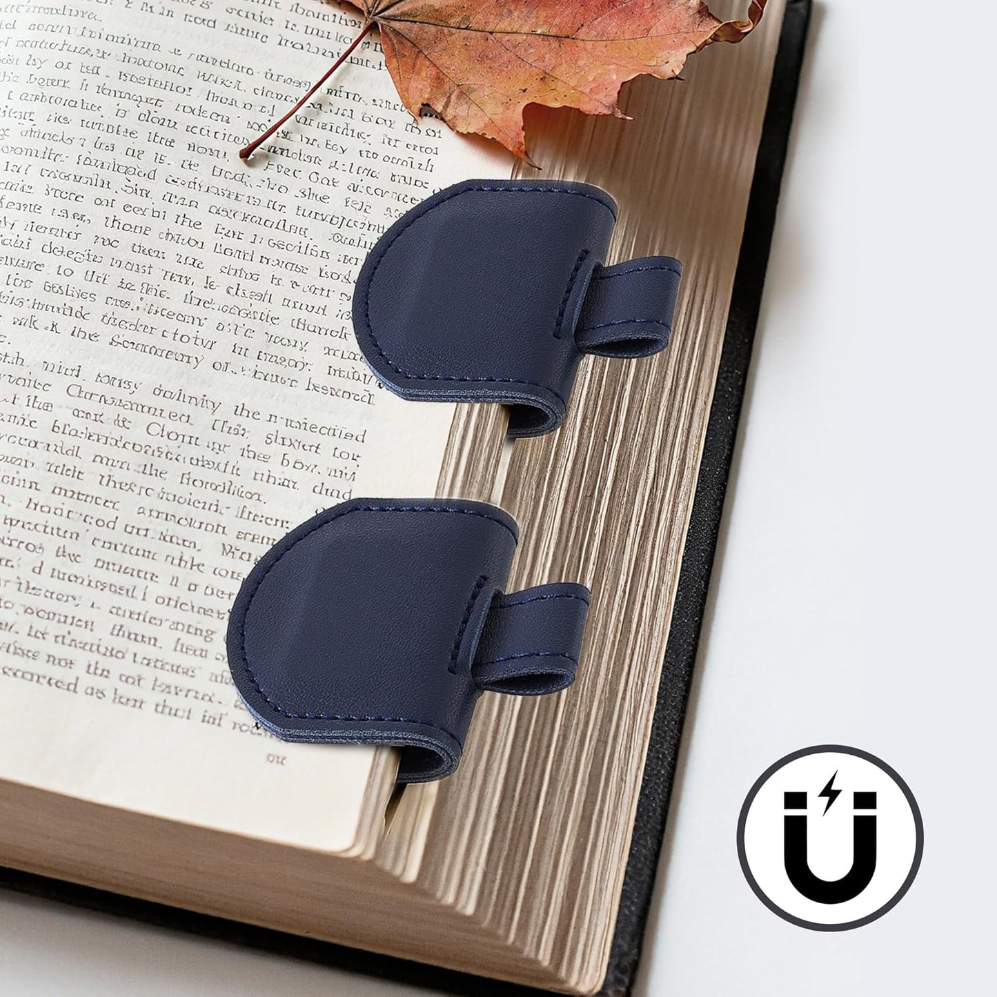 Magnetic Pen Loop Holder, Pencil Holder for Notebooks, Journals, Calendars, PU Leather 3 Pack