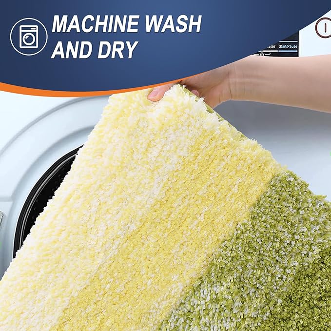 OLANLY Bathroom Rugs Mat 30x20, Extra Soft Absorbent Microfiber Bath Rugs, Rubber Backing, Quick Dry, Machine Washable Bath Mats for Bathroom Floor, Tub and Shower, Home Decor Accessories, Olive Green