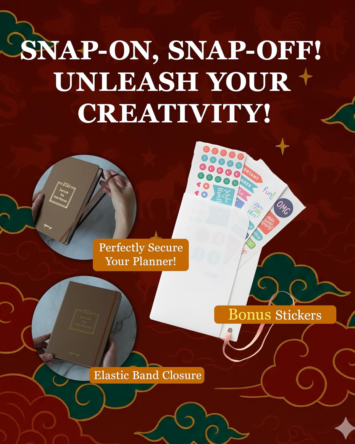 2026 Life Planner with Removable Folder and Elastic Bookmark, Daily Organizer with Forecast, Calligraphy Practice, Habit Tracker, To-Do Lists, and Weekly Layout, Brown