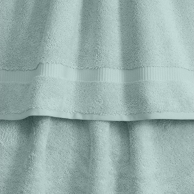 SALBAKOS 100% Turkish Cotton Extra Large Bath Sheet Set of 2 35x70 inch | Heirloom Quality | Hotel & Spa Collection | Soft, Oversize Bath Towels | Made in Turkey (Seafoam Green, 2 Bath Sheets)