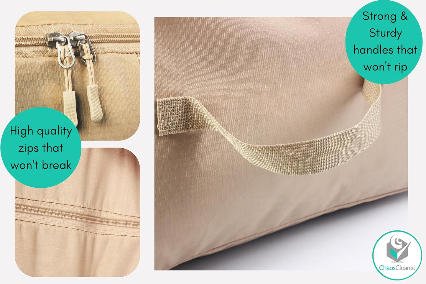 Clothing Storage Bags Clothes Organizer folding fabric bags for sweaters, clothing, garment, bedding, quilt, linens, large folding organizers with zip & window, mothproof underbed space saver bins