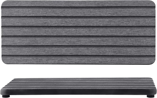 2 PCS Water Absorbent Diatomite Coasters (9.5" x 4"), Grooved Design, Water Absorbing Stone Used for Hand Soaps & Plants & toiletries in The Modern Home