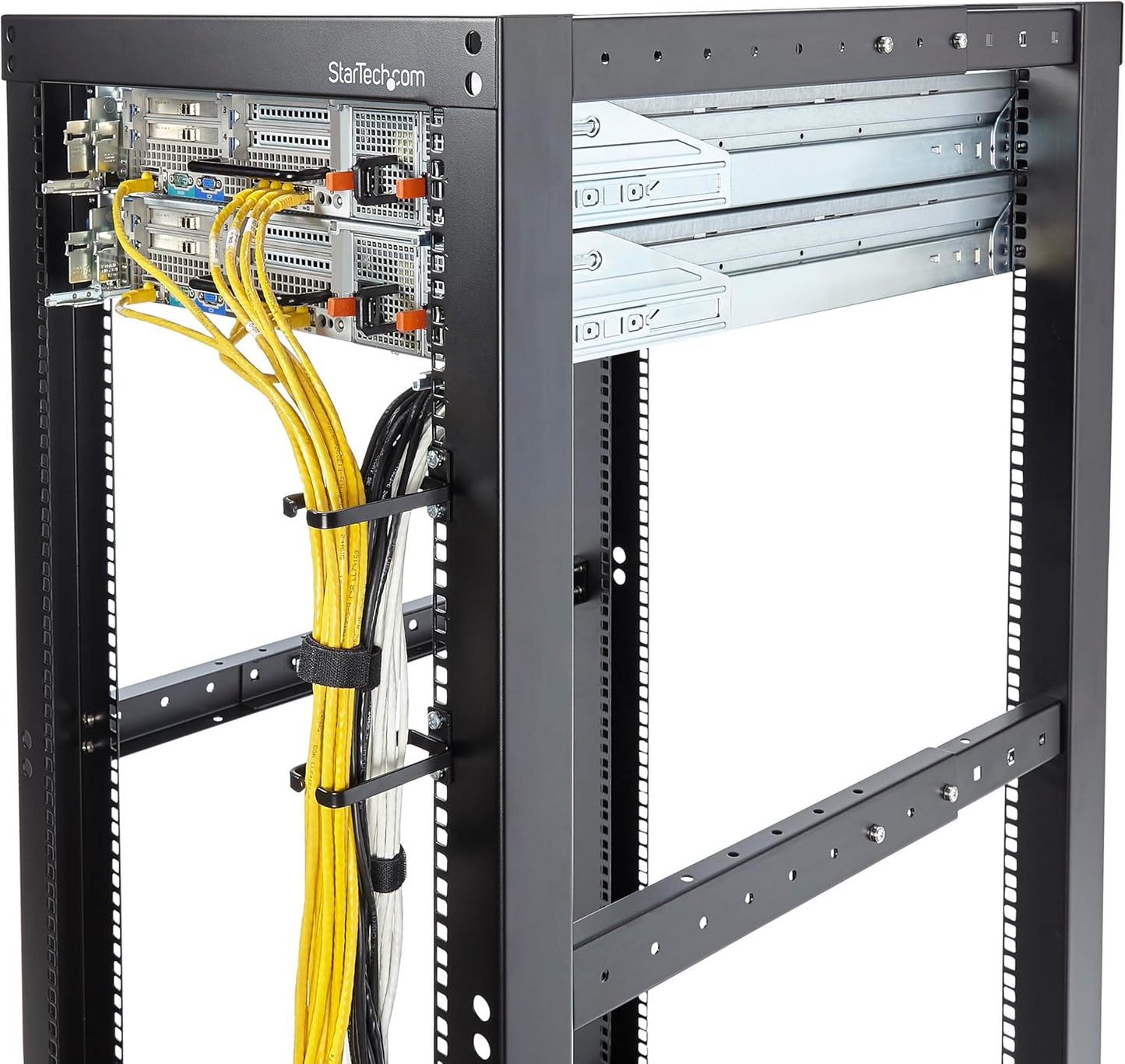StarTech.com 5-Pack 1U Vertical Cable Management D-Ring Hooks, Cable Manager for 19" Server Racks/Cabinets, Wire Organizers