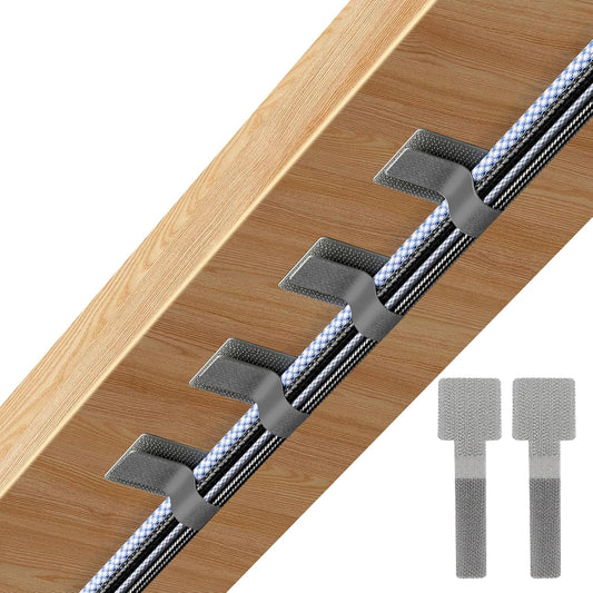 Cord Organizer for Desk, Adhesive Cable Clips, Cable Management Clips, Hook and Loop Cable Ties, Wire Organizers for Cords, Suitable for Office and Home (30)