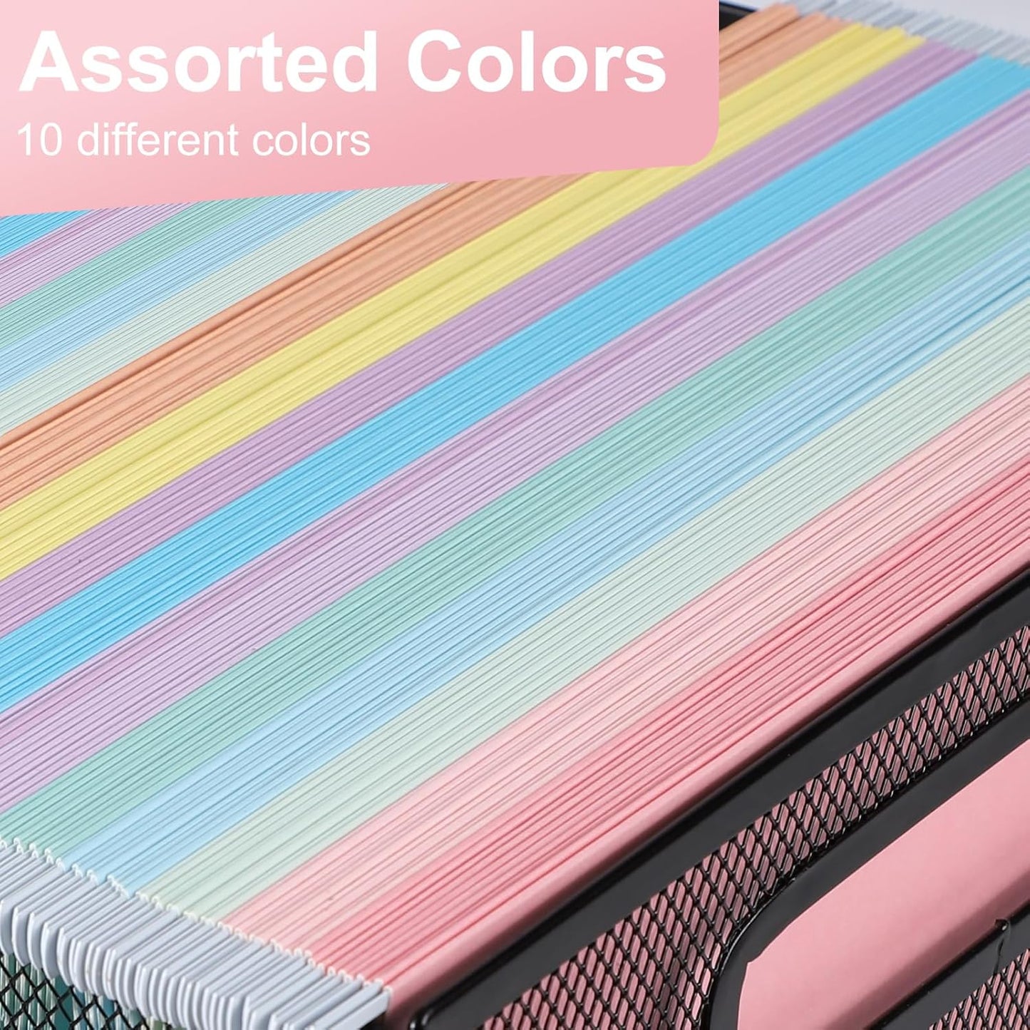 Hanging File Folders, 30 Pack Letter Size Hanging File folders with 1/5-cut Tabs, Stay Organized for Your Home and Office Bulk File, Documents and Paper, Macaron 10 Colors