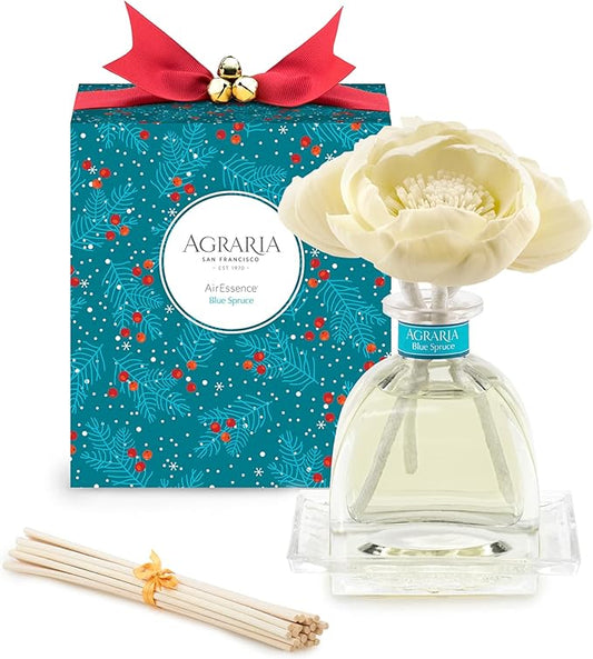 AGRARIA AirEssence & PetiteEssence Flower and Reed Diffuser Set, Luxury Home Fragrance Set, Scented Oil Reed Diffuser Gift for All Occasions