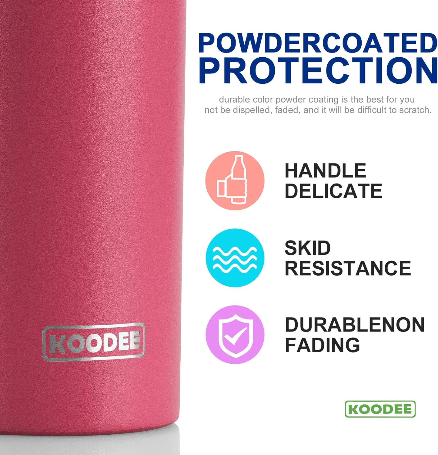 koodee 20 oz Tumbler with Lid and Straw-2 Pack Stainless Steel Double Wall Insulated Skinny Tumbler-Travel Beach Coffee Mug Tumbler for Women/Men (Wine Red-Teal)