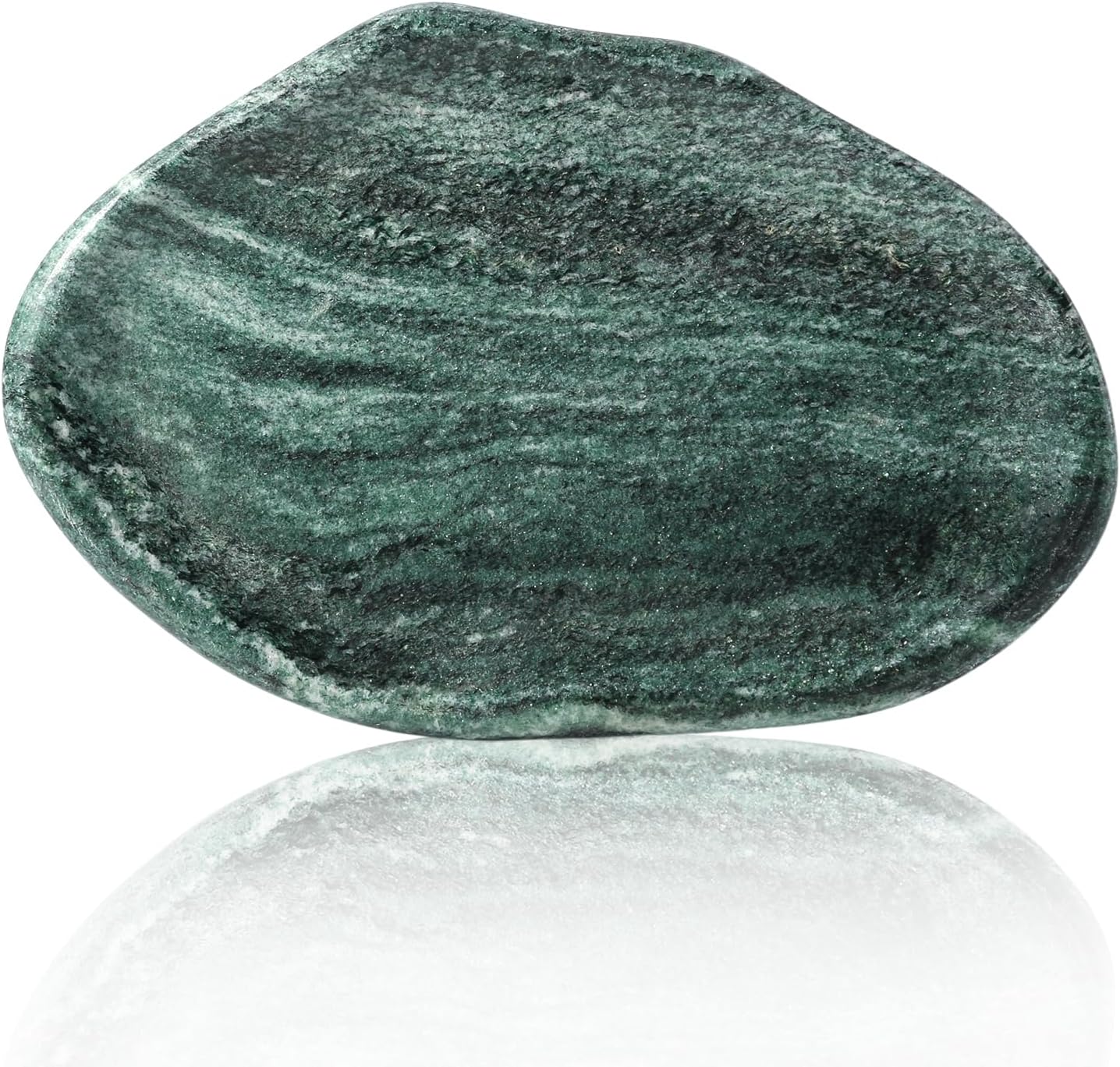 Koville Green Marble Cloud Shape Vanity Tray, Serving Stone Key Tray for Home Decor, 10" x 7" Luxurious Natural Marble Storage Trays for Bathroom, Stone Plate Holder for Perfume, Candle and Jewelry