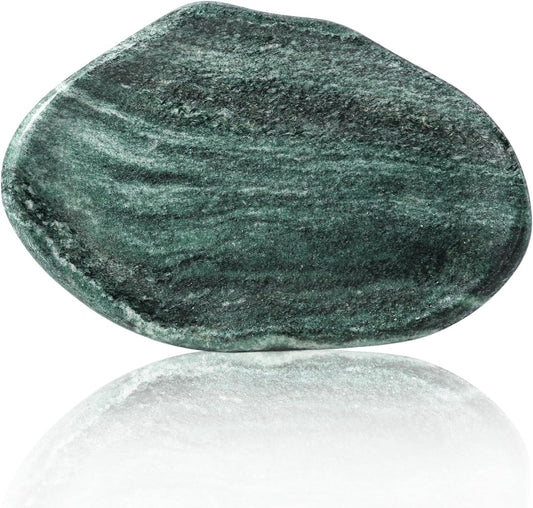 Koville Green Marble Cloud Shape Vanity Tray, Serving Stone Key Tray for Home Decor, 10" x 7" Luxurious Natural Marble Storage Trays for Bathroom, Stone Plate Holder for Perfume, Candle and Jewelry