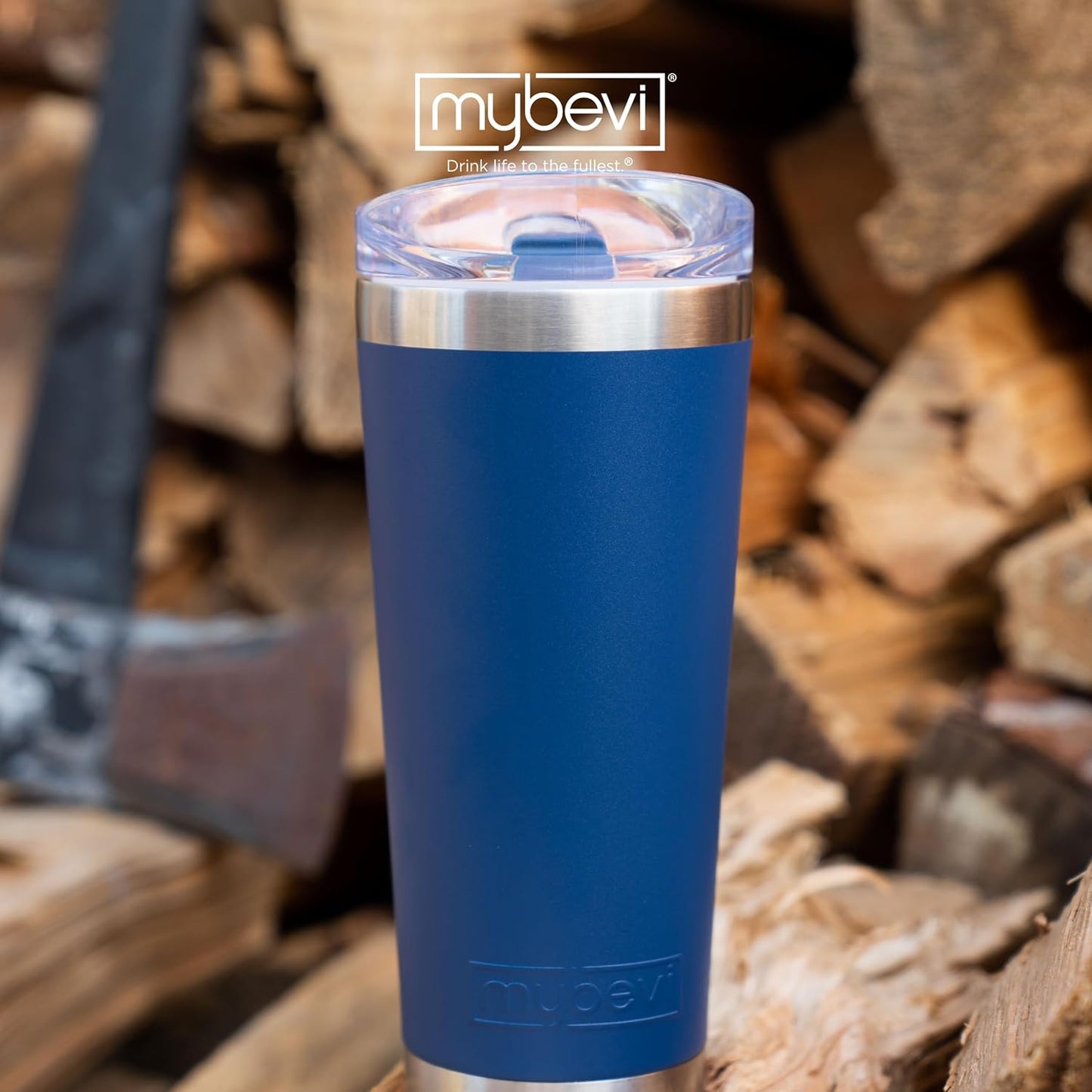 Classic Premium Stainless Steel Tumbler with 12-Hour Temperature Control, Tritan Lid, and BPA-Free Construction | Navy Blue, 26 oz