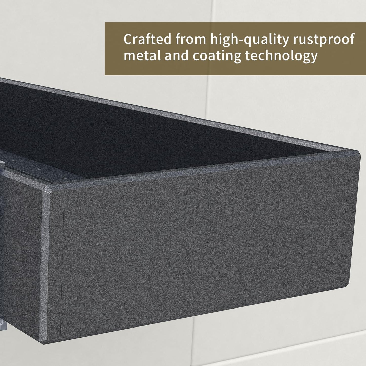 Metal Shower Caddy, Rustproof Shower Shelves for Bathroom Storage & Kitchen Spice, Large Capacity Holder Organizer Adhesive or Drill Screw Mounting (2 Pack)