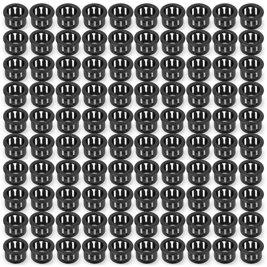 100PCS 1/2" Round Cable Snap Bushing Grommet, Black Snap in Cable Grommet Protector