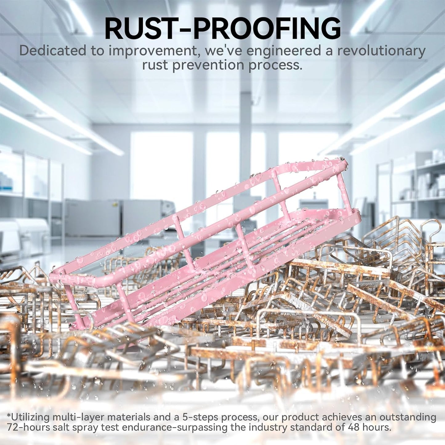 YASONIC Shower Caddy, 6 Pack Large Capacity Bath Organizer with Soap Holder and 12 Hooks, Rustproof Shower Shelves for Inside Shower, No Drilling&Sleek Bathroom Organizers and Storage Pink