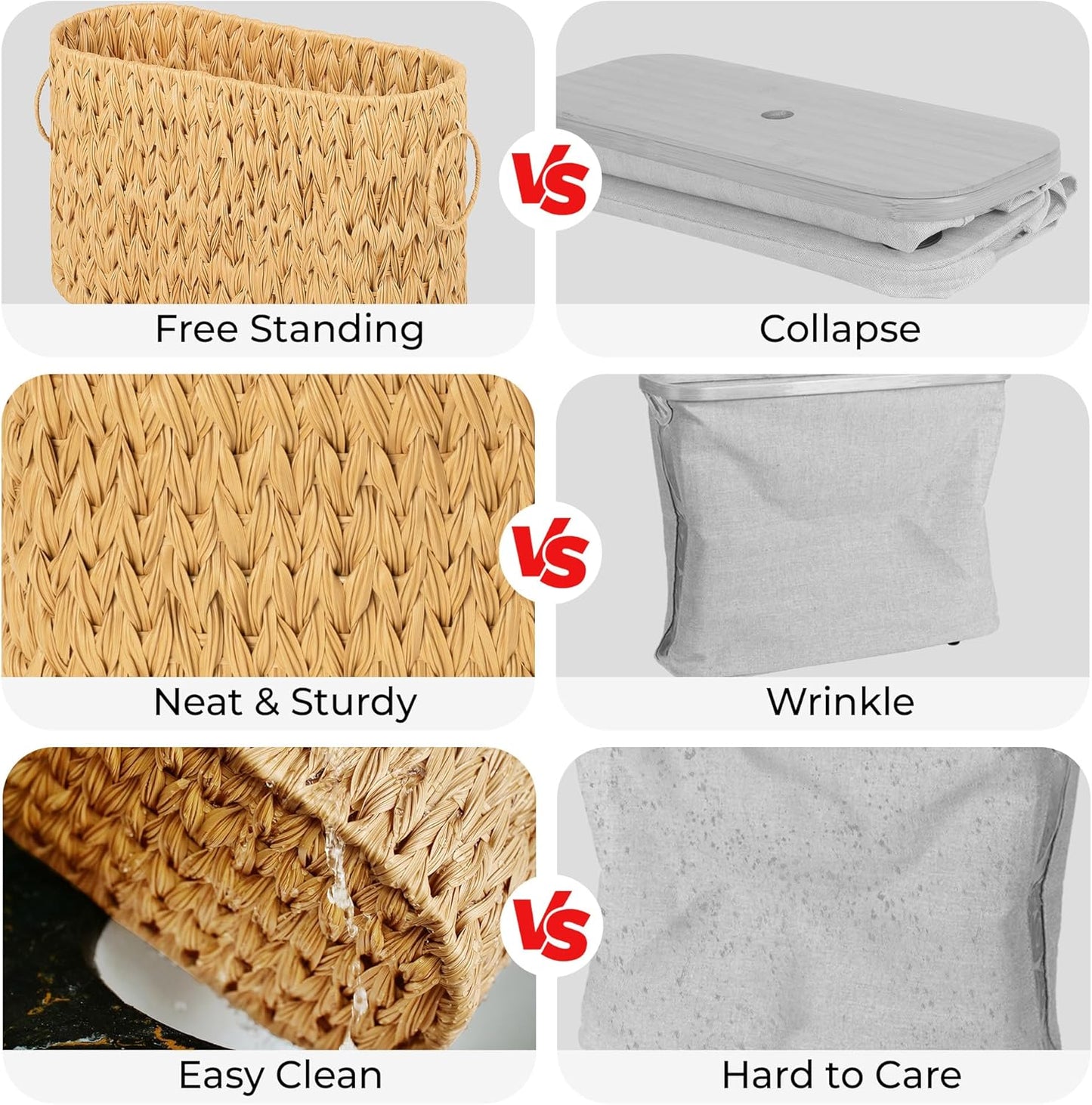 GRANNY SAYS Toilet Paper Storage, Bathroom Storage Basket, Toilet Paper Basket for 6 Mega Rolls, Toilet Paper Holder with Storage, Wicker Basket for Bathroom Accessories