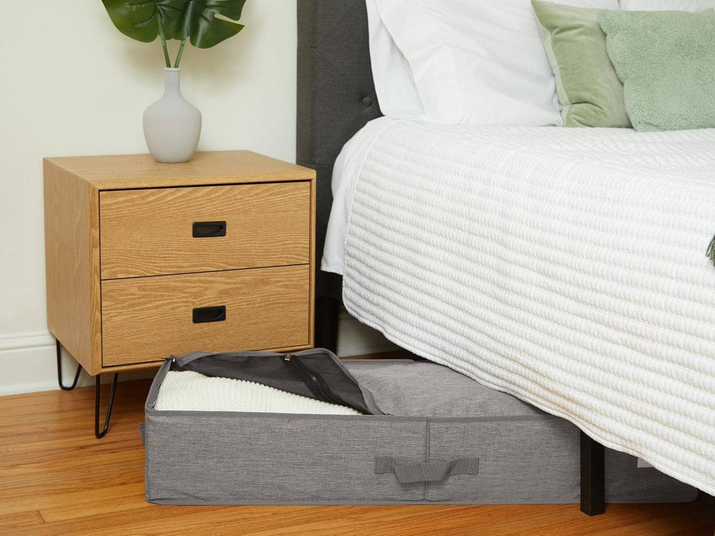 Covermates Keepsakes - Underbed Storage Bag - ID Window - Reinforced Handles - Indoor Storage, Grey Heather