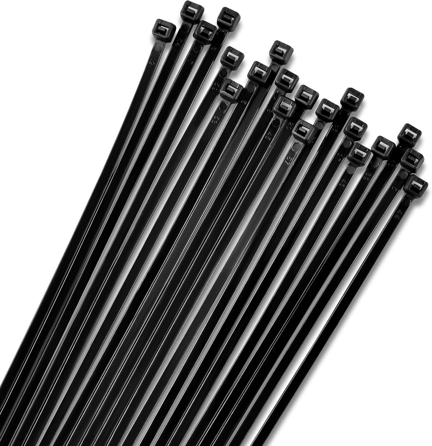Bolt Dropper 12-Inch Black Zip Ties 100 Pack - Heavy Duty, Self-Locking Nylon Cable Ties for Indoor and Outdoor Projects - UV and Weather Resistant with 40 lbs Tensile Strength Wire Ties