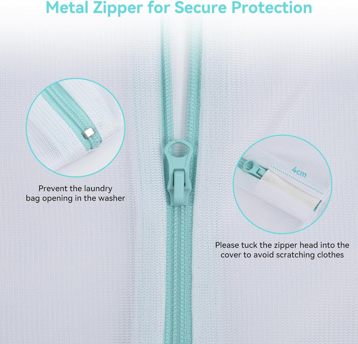 OTraki Mesh Laundry Bag for Delicates 12x16 inch Small Laundry Wash Bags for Washing Machine with Reinforced Zipper Soft Fine Mesh Lingerie Bags for Washing Delicates Bra Socks Underwear, White