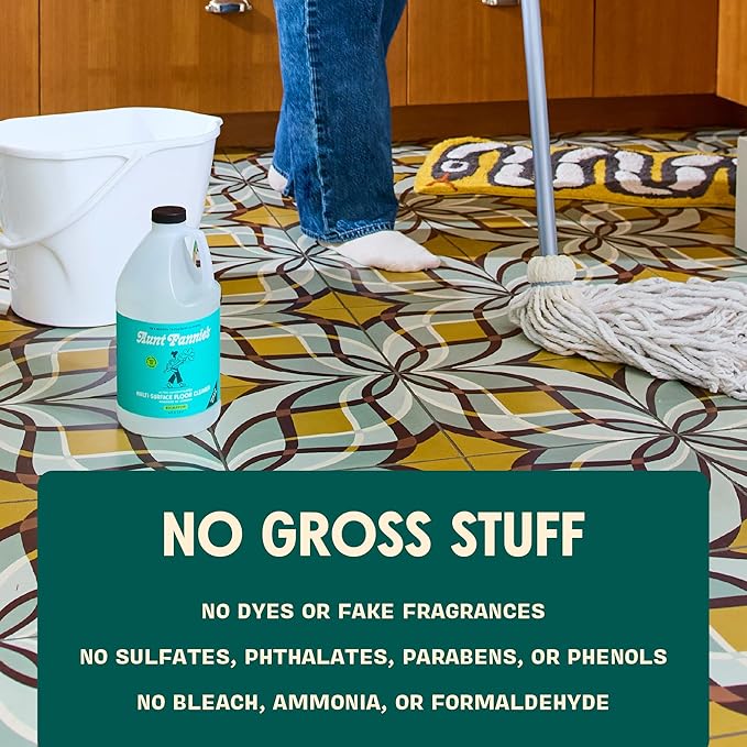 Aunt Fannie's Ultra Concentrated Floor Cleaner Vinegar Wash, Multi-Surface Solution For Mopping, Value Size, Eucalyptus Scent, 64 oz