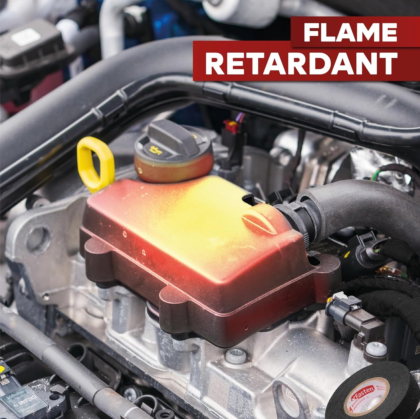 XFasten Wire Harness Tape, 3/4-Inch x 50-Foot (3-Pack), High Temp Wiring Loom Harness, Self-Adhesive Felt Cloth Electrical Tape for Automotive Engines, Noise Dampening, and Cable Protection