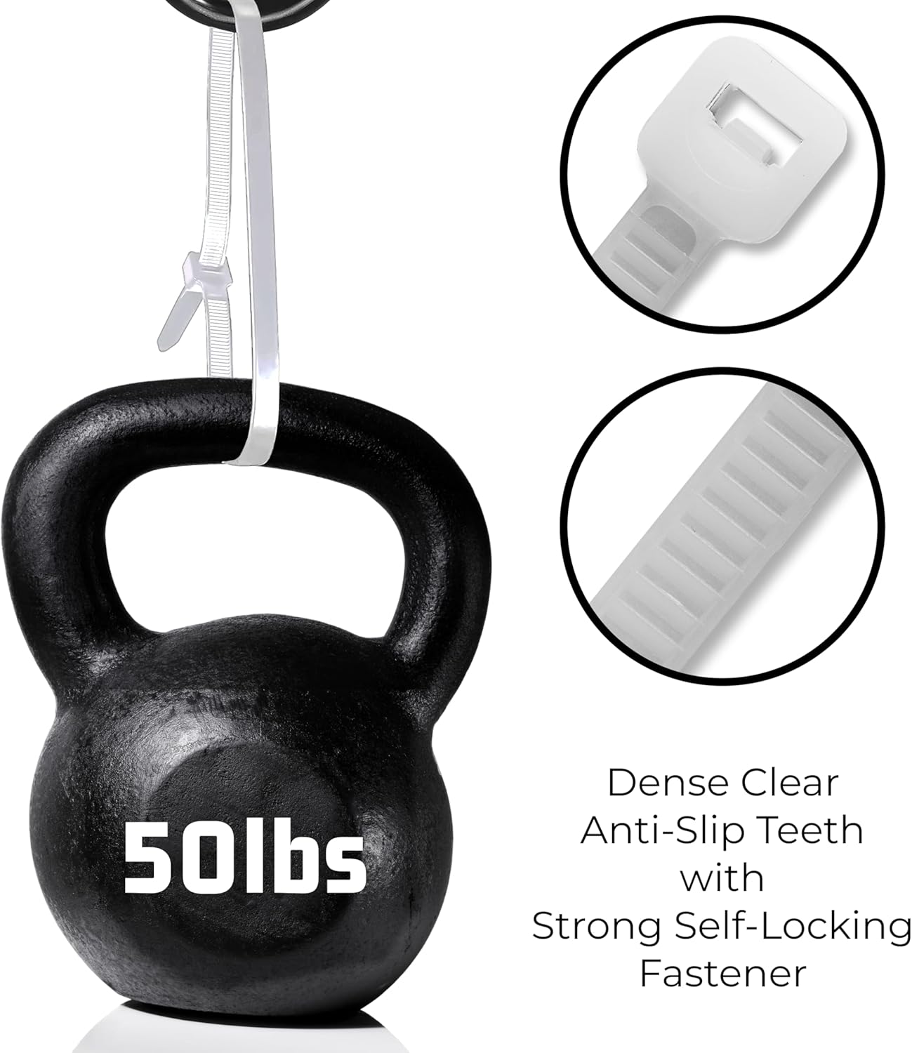 Bolt Dropper White Zip Ties - 50 lbs Tensile Strength - Self-Locking Premium Nylon Cable Ties Wraps for Indoor and Outdoor - Wire Management and Secure Items - Zip Ties Heavy Duty - 11" - 2000 Pack