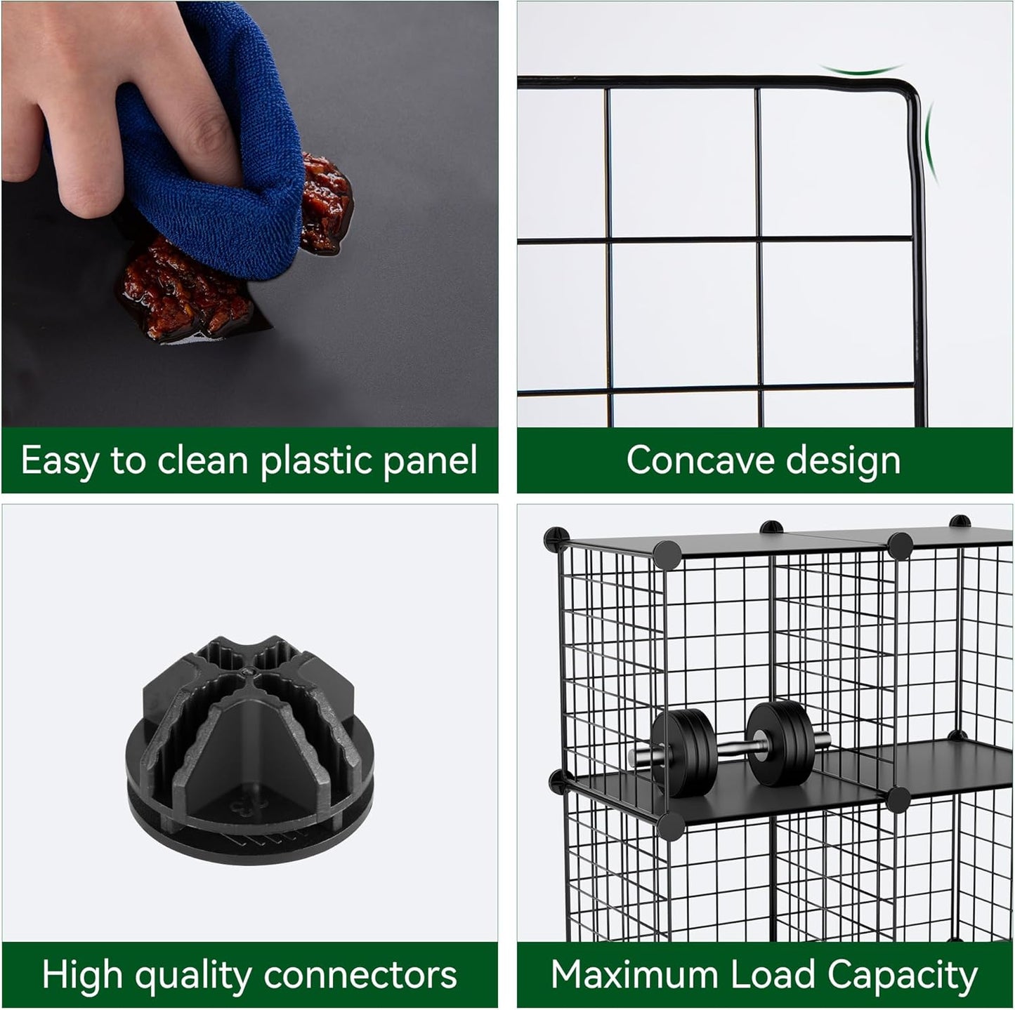 TUMUCUTE Wire Cube Storage Organizer, 12-Cube Metal Storage Shelves Bookshelf, Stackable Modular Closet Organizer for Bedroom Living Room, Office,Storage Shelves