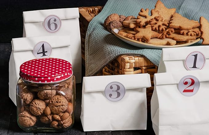 BagDream 500 Pack #4 Standard Lunch Bags, White Kraft Paper Lunch Sacks Bulk for Snacks, Sandwich, Crafts, Party Favor Unbleached Paper Bags 4 lb Capacity