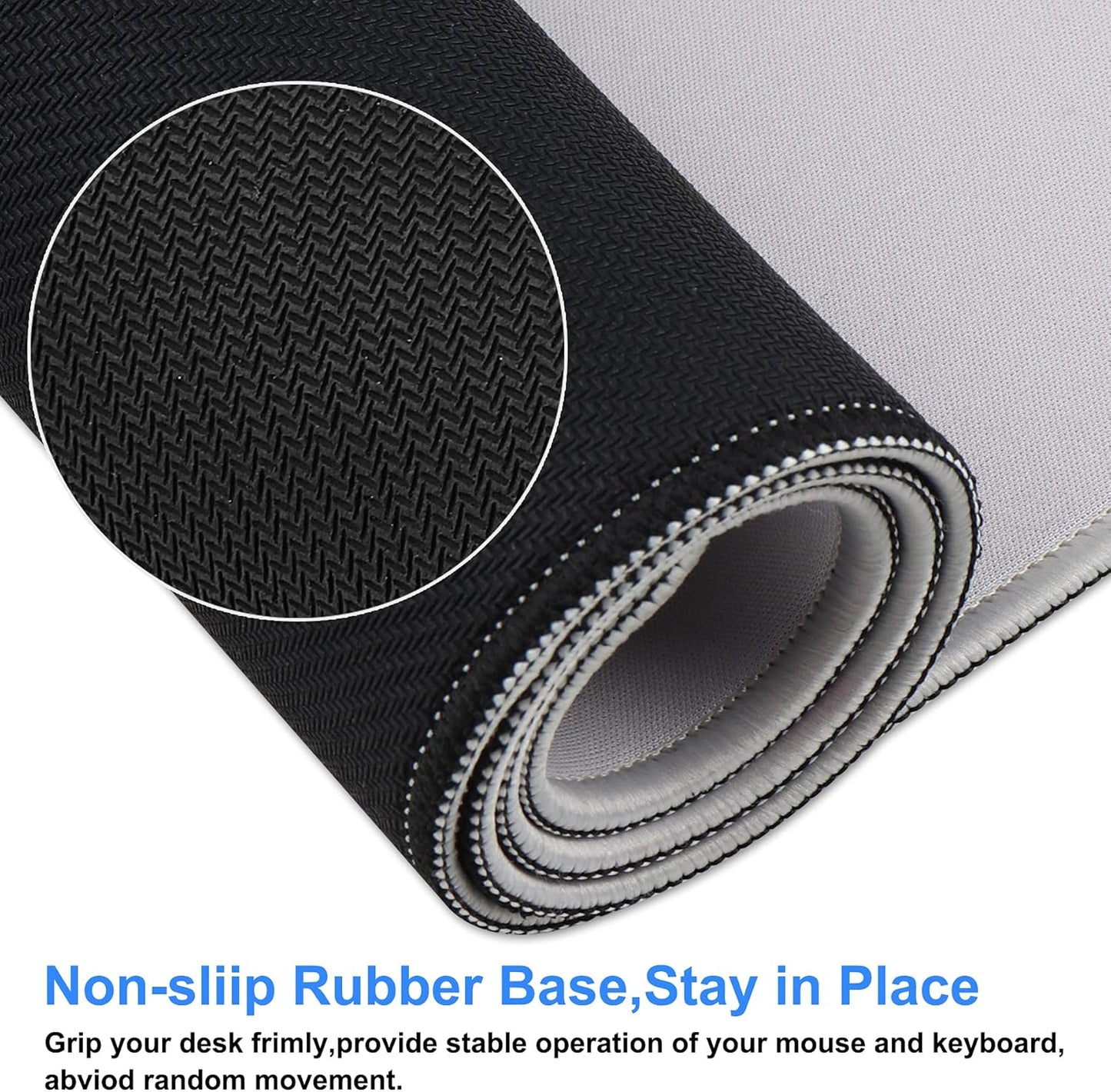 XXL Gaming Mouse Pad 35.4x15.7 Professional Large Mouse Pad & Computer Game Mouse Mat-90x40 Greyus