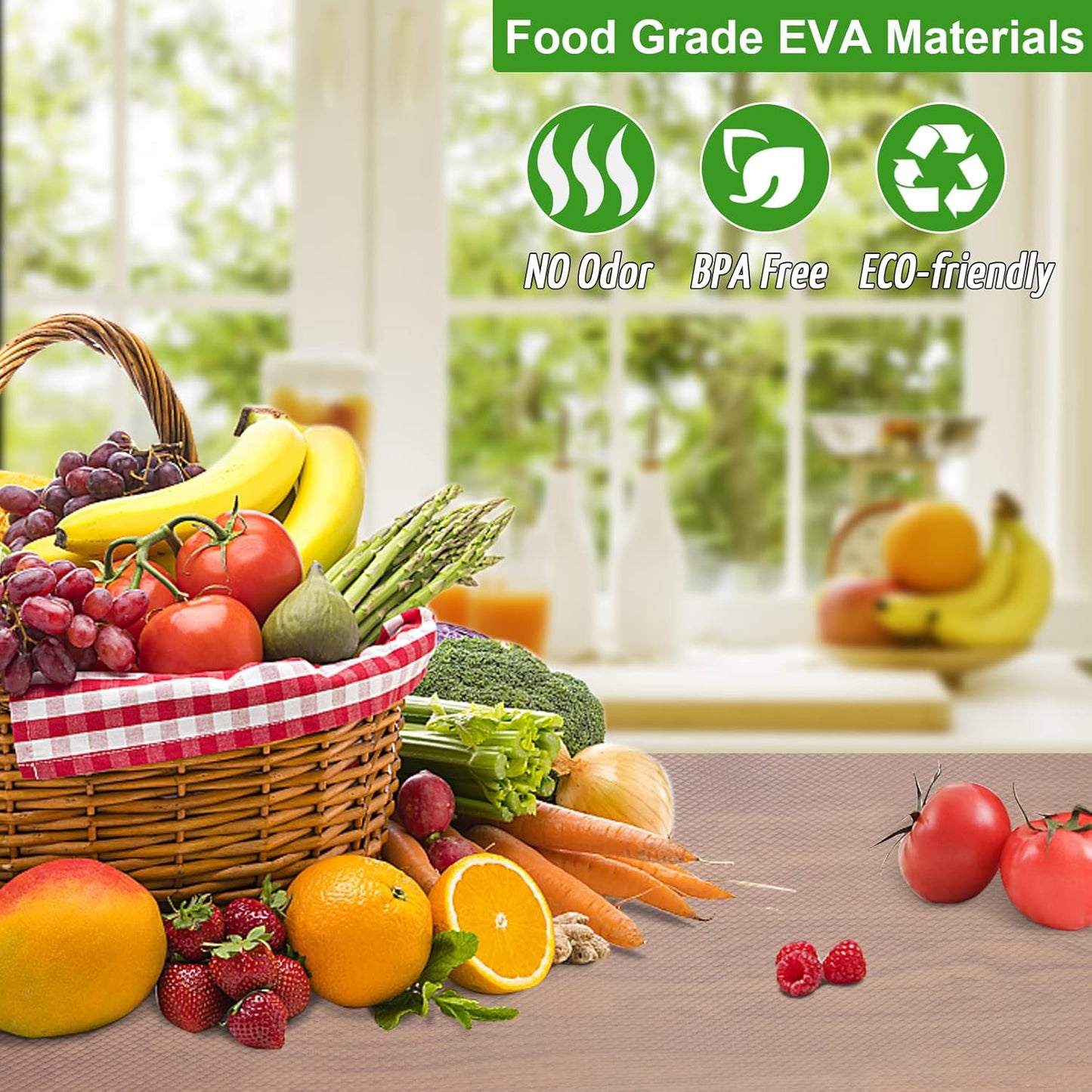 Anoak Shelf Liner Non-Slip Drawer Liner for Kitchen, Non Adhesive Cabinet Liner 12 Inch x 10 FT(120 Inch) Waterproof Refrigerator Liners for Kitchen Drawer, Bathroom Shelves Diamond Pattern Clear