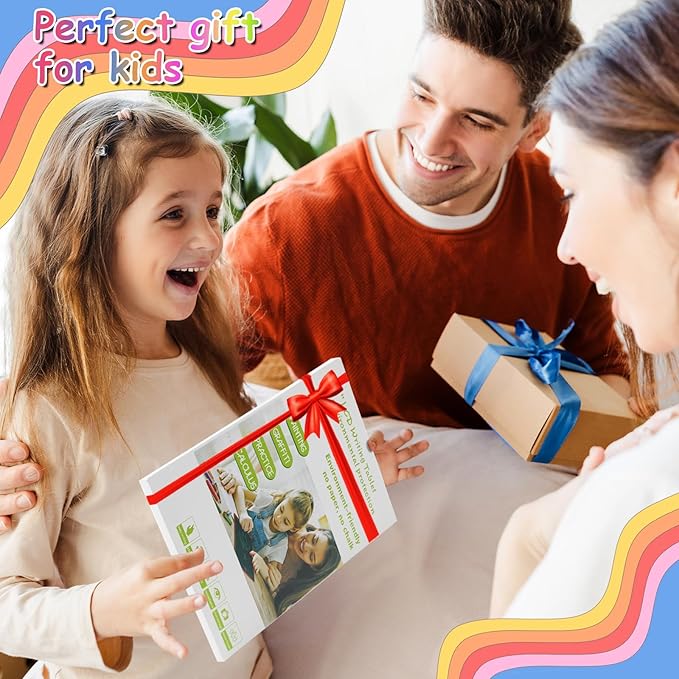 10 Inch LCD Writing Tablet - Colorful Electronic Drawing Pad & Doodle Board for Kids Ages 3-8, Erasable Educational Toy, Birthday and Christmas Gift for Girls and Boys (White)