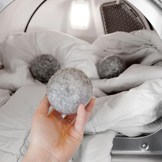 GLEENER Dryer Dots Fabric Softener | 100% New Zealand Wool | Extra large 3 pack | Grey (3)