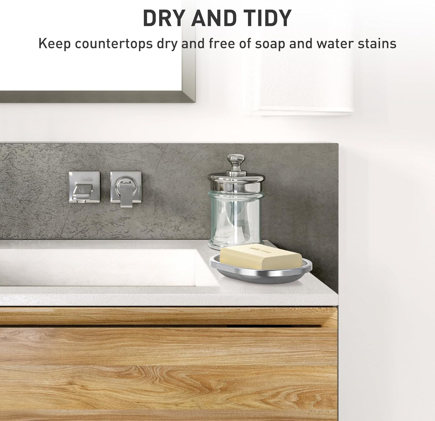 Soap Dish,Stainless Steel Soap Holder with Drain Spout,Brushed Metal Soap Saver for Bathroom Shower, Bathtub, Kitchen Sink,Durable and Stylish