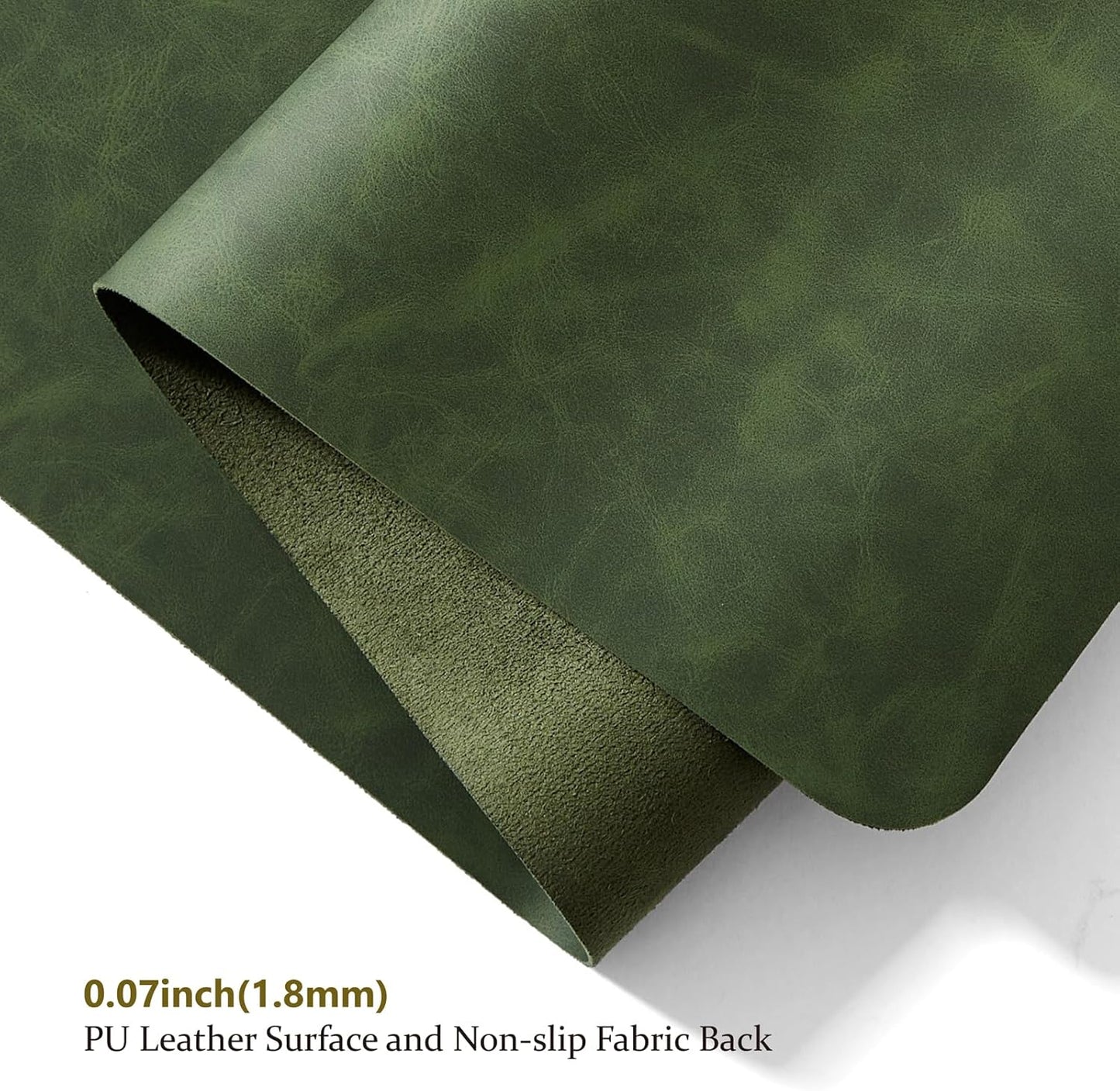 Distressed Leather Desk Mat - Non-Slip PU Desk Pad for Office and Home - Desk Organization and Accessories - Ideal for Large Mouse Pad and Desk Mats on Top of Desks(Forest Green,31.5"x 15.7")