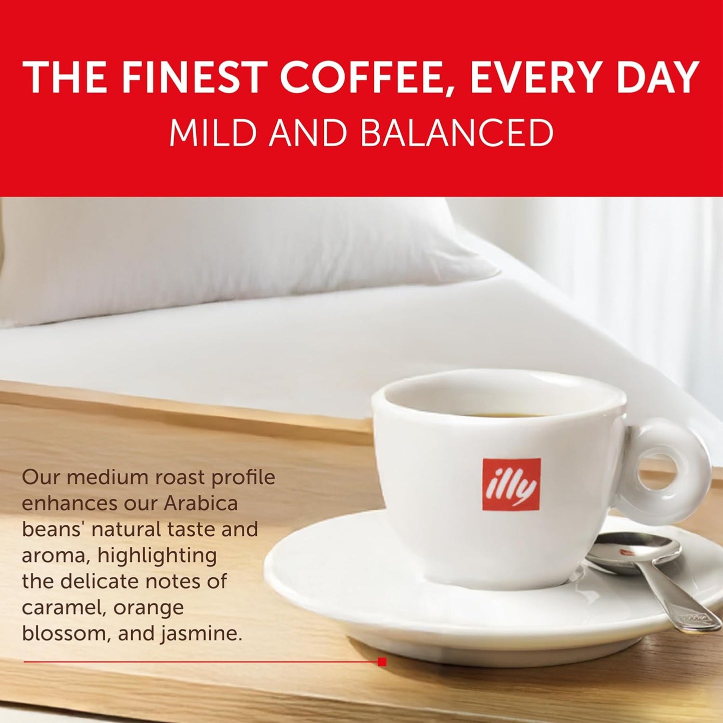 Illy Ground Espresso Coffee, Classico Medium Roast - Mild & Balanced - 100% Arabica - Pre-Ground for Espresso - Pressurized Packaging Sealed for Freshness - 8.8oz (Pack of 12)