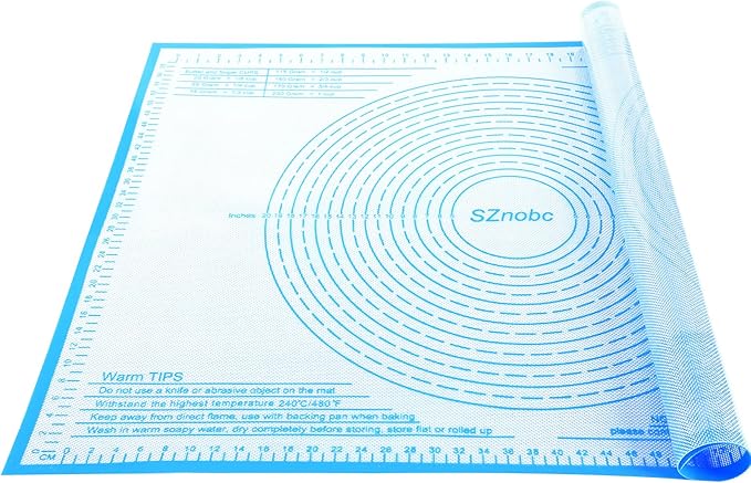 Non-slip Silicone Pastry Mat 34X26 inches Baking Mat with Measurement, Perfect for Dough, Pastry, Pie Crust, Fondant, Cookies, Bread, Pasta, Pizza, Counter Mats