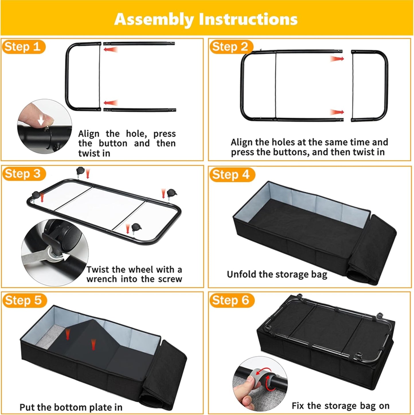 Large Sturdy Under Bed Storage with Wheels, 2 Pack 50L Rolling Underbed Storage Bins, Under Bed Containers Drawer with Metal Bottom Support, Bedroom Organizer with Lids for Clothes, Shoes, Blankets